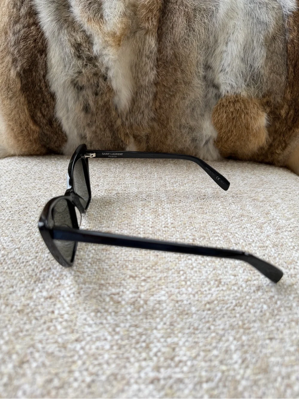 Saint Laurent Black Cat-Eye Sunglasses